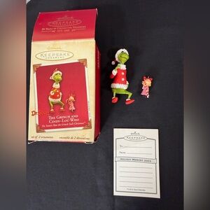 Hallmark Ornament 2003 THE GRINCH AND CINDY-LOU WHO Grinch Stole Christmas